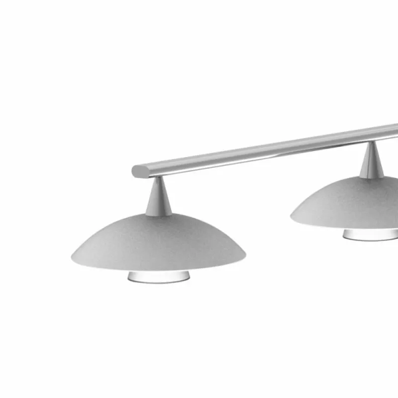 Luminaires Steinhauer Suspension Steinhauer Tallerken LED Acier inoxydable, Blanc, 4 lumières