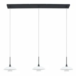 Luminaires Steinhauer Suspension Steinhauer Tallerken LED Nickel mat, 3 lumières