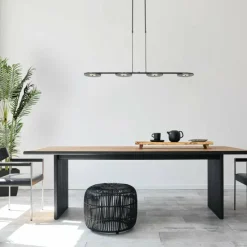 Luminaires Steinhauer Suspension Steinhauer Turound LED Noir, 4 lumières* Éclairage Led