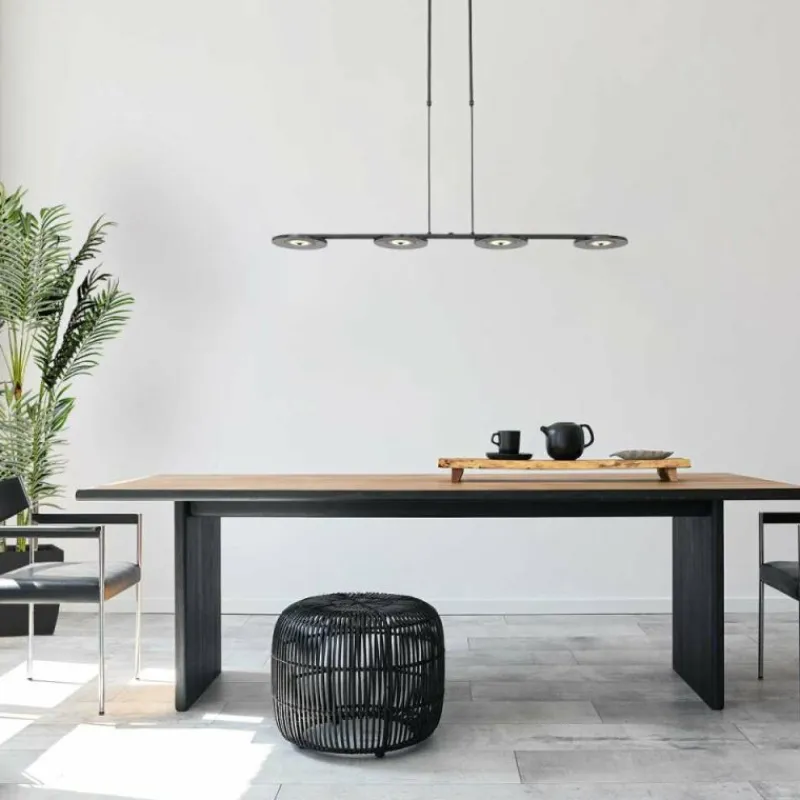 Luminaires Steinhauer Suspension Steinhauer Turound LED Noir, 4 lumières* Éclairage Led