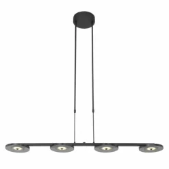 Luminaires Steinhauer Suspension Steinhauer Turound LED Noir, 4 lumières* Éclairage Led