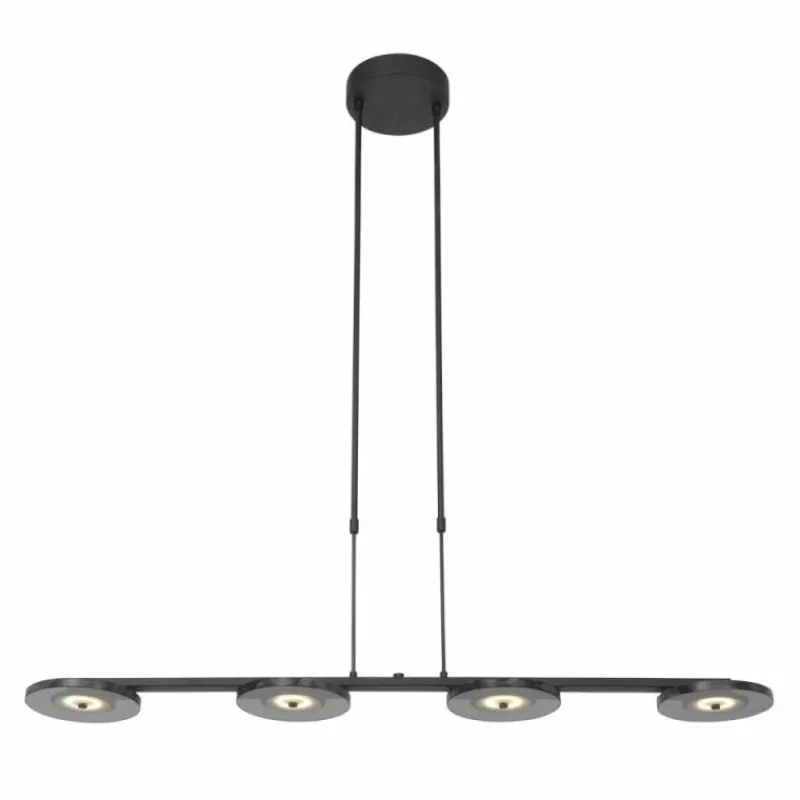 Luminaires Steinhauer Suspension Steinhauer Turound LED Noir, 4 lumières* Éclairage Led