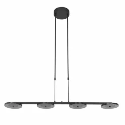 Luminaires Steinhauer Suspension Steinhauer Turound LED Noir, 4 lumières* Éclairage Led