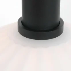 Luminaires Steinhauer Suspension Steinhauer Verre Nervuré Noir, 1 lumière