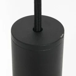 Luminaires Steinhauer Suspension Steinhauer Verre Nervuré Noir, 1 lumière