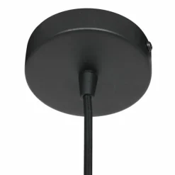 Luminaires Steinhauer Suspension Steinhauer Verre Nervuré Noir, 1 lumière