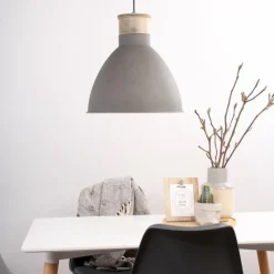 Luminaires Rustiques-Luminaires Steinhauer Suspension Steinhauer Vivette Gris, Bois clair, 1 lumière