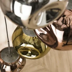 Lampes Dorées-hofstein Suspension Stellar Argent Oxydé, 7 lumières