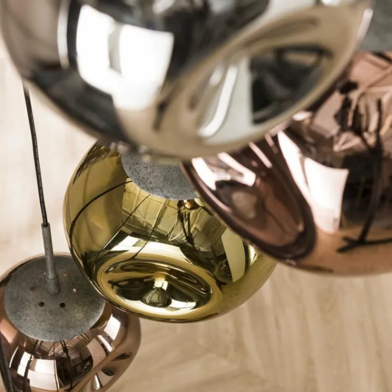 Lampes Dorées-hofstein Suspension Stellar Argent Oxydé, 7 lumières