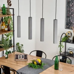 Lampes Industrielles-hofstein Suspension Stettler Noir, 4 lumières