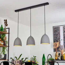 Luminaires Scandinaves-hofstein Suspension Stettler Noir, 3 lumières