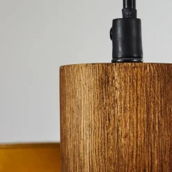 Lampes Dorées-hofstein Suspension Strathmore Bois foncé, Noir, 1 lumière