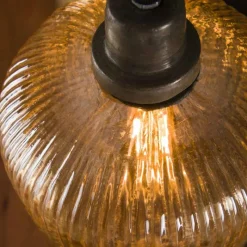 hofstein Suspension Stripe Gris, 4 lumières