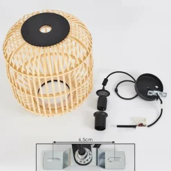 Style Boho-Chic-hofstein Suspension Sukhothai Noir, 1 lumière