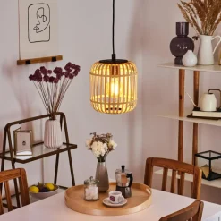 Style Boho-Chic-hofstein Suspension Sukhothai Noir, 1 lumière