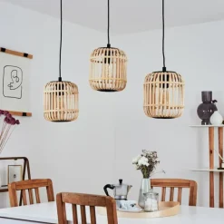 Style Boho-Chic-hofstein Suspension Sukhothai Noir, 3 lumières