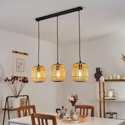 Style Boho-Chic-hofstein Suspension Sukhothai Noir, 3 lumières