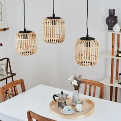 Style Boho-Chic-hofstein Suspension Sukhothai Noir, 3 lumières