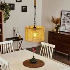 Lampes Vintages & Rétros-hofstein Suspension Sulzano Brun, Noir, 1 lumière