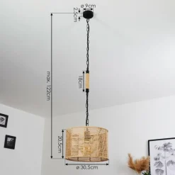 Lampes Vintages & Rétros-hofstein Suspension Sulzano Brun, Noir, 1 lumière