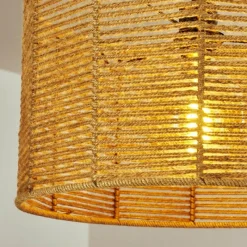 Style Boho-Chic-hofstein Suspension Sulzano Brun, Noir, 1 lumière