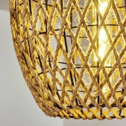 Style Boho-Chic-hofstein Suspension Sulzano Brun, Noir, 1 lumière