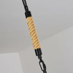 Style Boho-Chic-hofstein Suspension Sulzano Brun, Noir, 1 lumière