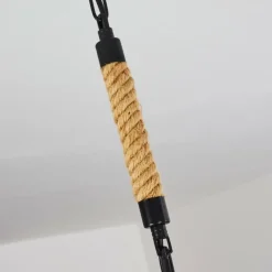 Style Boho-Chic-hofstein Suspension Sulzano Brun, Noir, 1 lumière