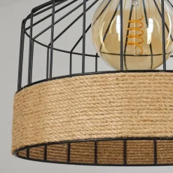 Luminaires Scandinaves-hofstein Suspension Sulzano Brun, Noir, 1 lumière