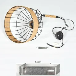 Luminaires Scandinaves-hofstein Suspension Sulzano Brun, Noir, 1 lumière