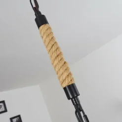 Luminaires Scandinaves-hofstein Suspension Sulzano Brun, Noir, 1 lumière