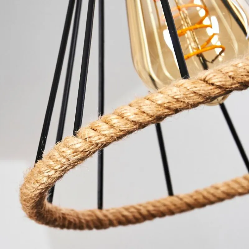 Luminaires Scandinaves-hofstein Suspension Sulzano Brun, Noir, 1 lumière