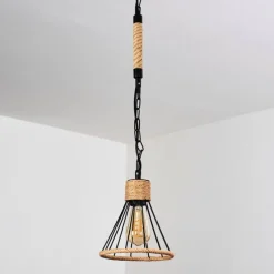 Luminaires Scandinaves-hofstein Suspension Sulzano Brun, Noir, 1 lumière