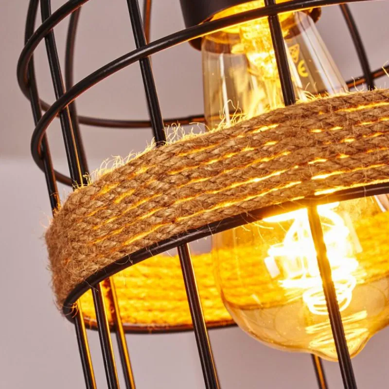 Luminaires Scandinaves-hofstein Suspension Sulzano Brun, Noir, 1 lumière