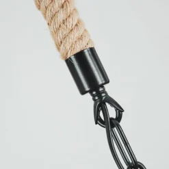 Style Boho-Chic-hofstein Suspension Sulzano Brun, Noir, 1 lumière