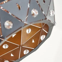 Luminaires Scandinaves-hofstein Suspension Sunasau Bois foncé, Noir, 4 lumières