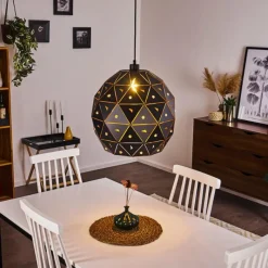 hofstein Suspension Sunasau Noir, 1 lumière