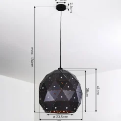 hofstein Suspension Sunasau Noir, 1 lumière