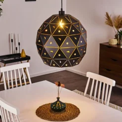 hofstein Suspension Sunasau Noir, 1 lumière