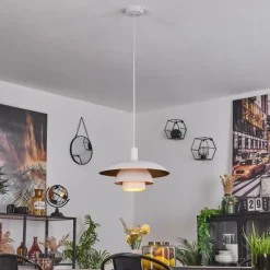 Lampes Dorées-hofstein Suspension Sundet Blanc, 1 lumière