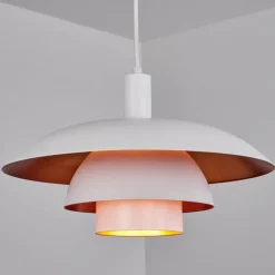 Luminaires Scandinaves-hofstein Suspension Sundet Blanc, 1 lumière