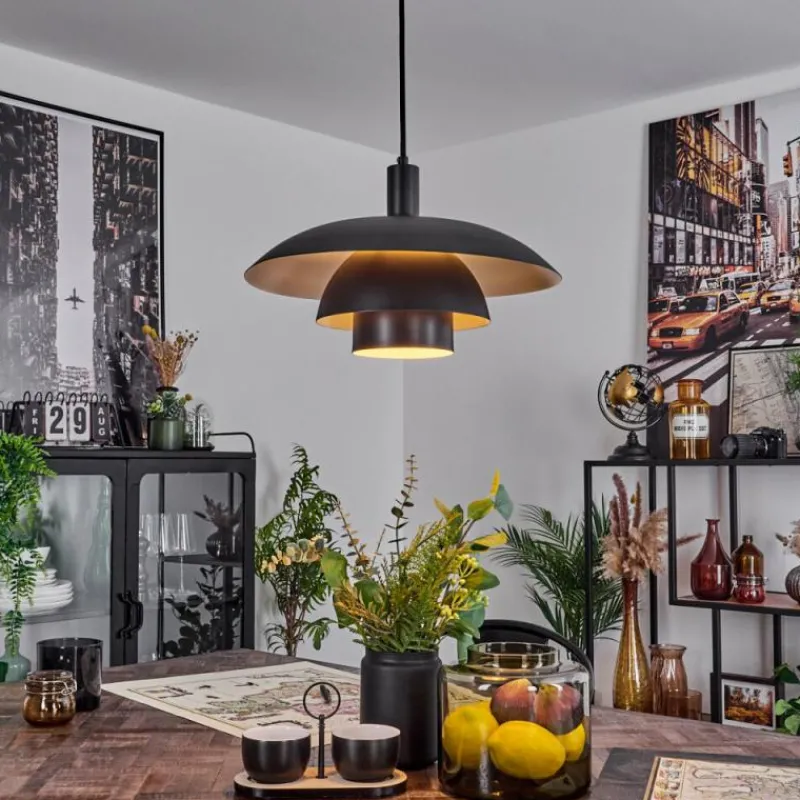 Luminaires Scandinaves-hofstein Suspension Sundet Noir, 1 lumière