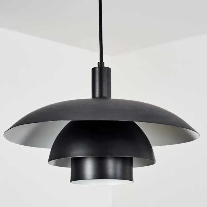Luminaires Scandinaves-hofstein Suspension Sundet Noir, 1 lumière
