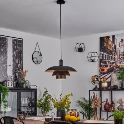 Luminaires Scandinaves-hofstein Suspension Sundet Noir, 1 lumière