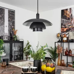 Luminaires Scandinaves-hofstein Suspension Sundet Noir, 1 lumière