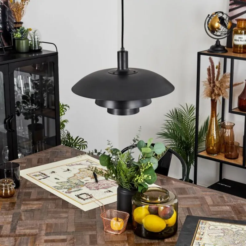 Luminaires Scandinaves-hofstein Suspension Sundet Noir, 1 lumière