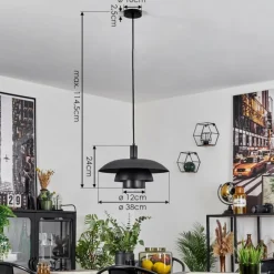 hofstein Suspension Sundet Noir, 1 lumière