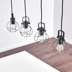 Lampes Vintages & Rétros-Luminaires Trio Suspension Sundsvall Brun, Noir, 4 lumières