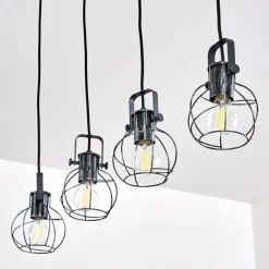 Lampes Vintages & Rétros-Luminaires Trio Suspension Sundsvall Brun, Noir, 4 lumières