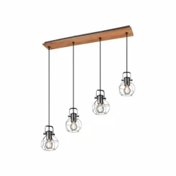 Lampes Vintages & Rétros-Luminaires Trio Suspension Sundsvall Brun, Noir, 4 lumières